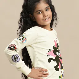 Kids Ville Girls Printed Relaxed Fit Tshirts image 3