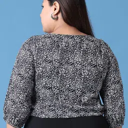 theRebelinme Animal Print Crepe Crop Top image 4