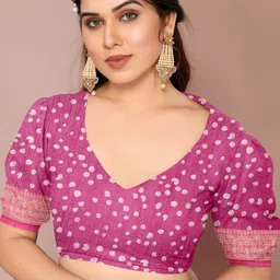 KALINI Pink Printed Silk Blend Sarees image 2