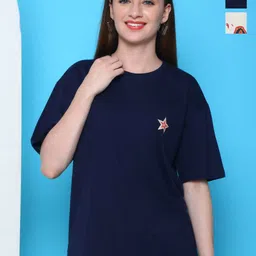 Dreambe Women Typography 2 Wonder Woman Printed Applique T-shirt-image-93