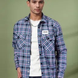 Rigo Men Comfort Opaque Checked Casual Shirt-picture-39