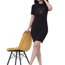 God's Club Women Typography Printed Sheath Dress-picture-32