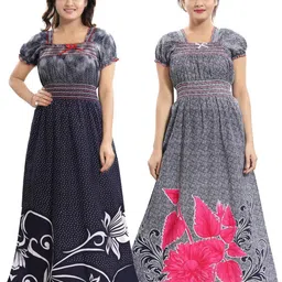 Inner Beats Pack Of 2 Cotton Blend Nightdress-picture-37