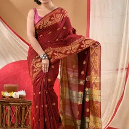 DESH BIDESH Women Design Zari Saree-picture-37