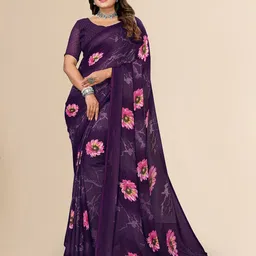 Moda Rapido Floral Poly Georgette Saree-picture-25