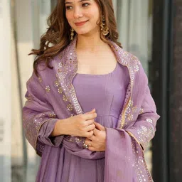 CaniBani Women Ethnic Motifs Panelled Gotta Patti Kurta with Palazzos & With Dupatta image 3