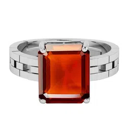 RRVGEM 7.25 Ratti 5.70 KT Gomed Stone Silver Plated Adjustable Finger Ring image 2