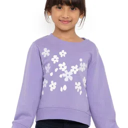 UNDER FOURTEEN ONLY Girls Floral Printed Sweatshirt-picture-19
