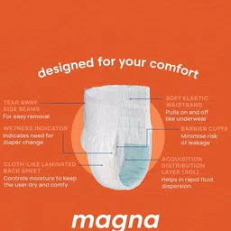 Dignity Set Of 2 Disposable Adult Diapers - L- 10 Pcs Each image 2