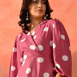 justher Women Maxi Pink Full Length Dress image 4