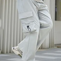 JUMPCUTS Baggy Fit Cargos Trousers-picture-15