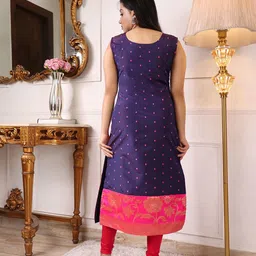 VIVARAA FASHION Polka Dot Printed Straight Kurta image 3
