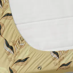 B' Decorlish Mustard 220 TC Queen Bedsheet with 2 Pillow Covers image 2