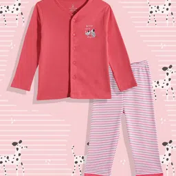 mothercare Girls Printed Pure Cotton T-shirt with Pyjamas-image-77