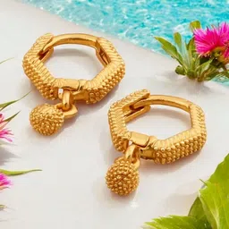 SHREE KRISHNA SHOPPING Unisex Gold-Plated Brass Earrings-picture-39