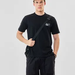 Snitch Men Black Cotton Solid T-Shirt-image-29