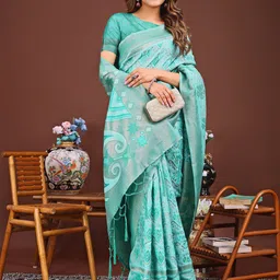 Mitera Woven Design Zari Saree image 5