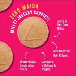 Early Foods Bajra & Barnyard Millet Jaggery Cookies with Almonds  - 150 gm image 4