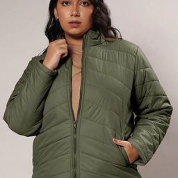 Instafab Plus Women Windcheater Bomber Jacket-picture-3