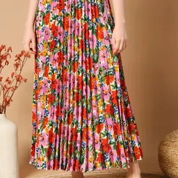 OTABU Printed A-line Maxi Skirts-picture-54