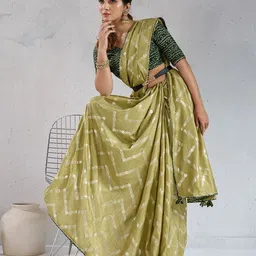 PBS PRINTS Ethnic Motif Foil Printed Saree image 2