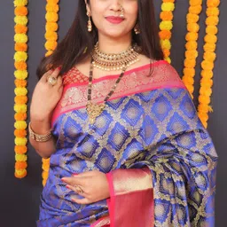 Royal Rajgharana Saree Ethnic Motifs Zari Silk Cotton Kanjeevaram Sarees-picture-13