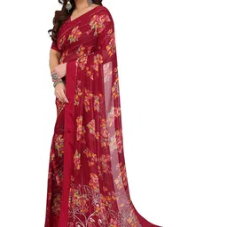 Moda Rapido Floral Poly Georgette Saree image 5