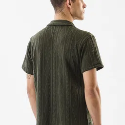 Snitch Boxy Geometric Textured Shirt image 5