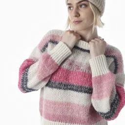 ONLY Striped Pullover With Fuzzy Detail-picture-30