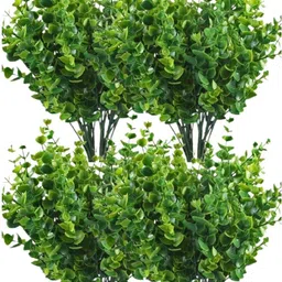 Dekorly Green 4 Pieces Fern Artificial Flowers & Plants Without Pot-image-30