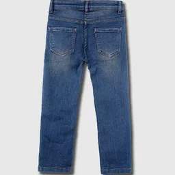 Purple United Kids Boys Regular Fit Mid-Rise Low Distress Heavy Fade Jeans image 2