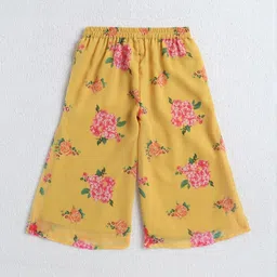 The Magic Wand Girls Floral Regular Gotta Patti Top With Palazzos image 3