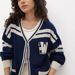 The Roadster Life Co. Striped Self Design with Applique Detail-image-32