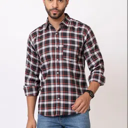 MODERNITY Men Comfort Slim Fit Tartan Checks Checked Casual Shirt-picture-38