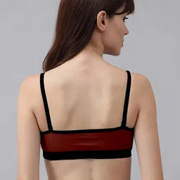 Samvar Maroon Cotton Non-Wired Non Padded Minimizer Bra image 2