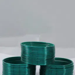 ZULKA Set of 48 Simple Plain Glossy Finish Metal Bangles-image-76