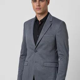 van heusen sport Van Heusen Self Design Slim Fit Long Sleeves Single Breasted Blazer image 2