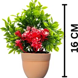 Dekorly Multi Plastic Artificial Flowers & Plants With Pot image 2
