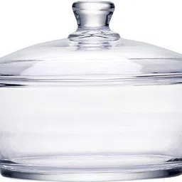 1 Litre Glass Casserole Microwave Safe Containers Borosilicate Bowl with Lid Serve Casserole-image-0