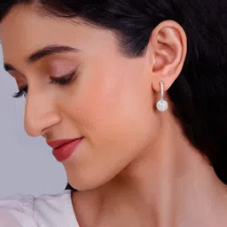 giva 925 Silver Zircon Drizzle Drop Earrings|Lifetime Plating|6 Month Warranty Zircon Sterling Silver Drops & Danglers image 3