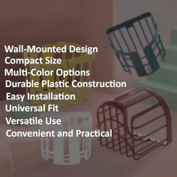 zisque Wall Mounted Toilet Paper Holder – Durable Plastic Tissue Roll Dispenser Plastic Toilet Paper Holder image 5