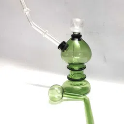 mftonline MFT 4 INCH LG PURE GLASS HAND PIPE WEED AND OIL BONG ( 2 IN 1) Beer Bong Funnel image 3