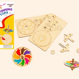 unitedmaama DIY Spinning Top Pain Painting Activity Kit | Birthday Gift Eco-Friendly Game Gag Toy image 1