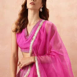 all about you Foil Print Ready to Wear Lehenga & Blouse With Dupatta image 5