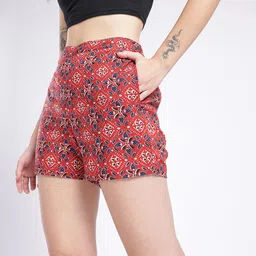 glitchez Women Cozy Chic Geometric Printed Shorts-picture-26