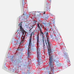 Moms Love Infant Girls Cotton Floral Print Fit & Flare Dress-picture-31