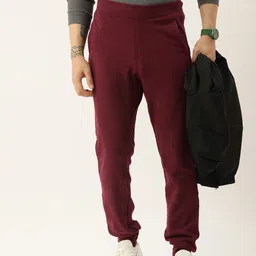 Kook N Keech Men Maroon Solid Joggers-image-78