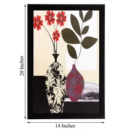 eCraftIndia Multicoloured Botanical UV Wall Art image 3