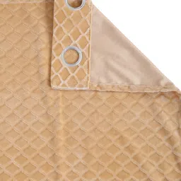 HOSTA HOMES Cream-Coloured Geometric Window Curtain image 3