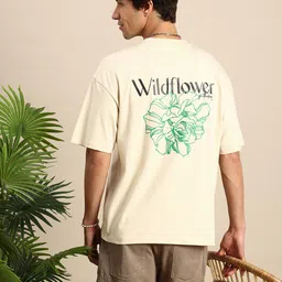 Mast & Harbour Printed Drop-Shoulder Sleeves Pure Cotton T-shirt image 4